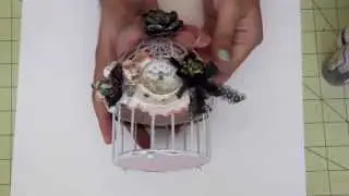 Altered Lyric Bird cage. Discount Paper Crafts DT project