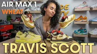 TRAVIS SCOTT AIR MAX COLLECTION COMPLETE!  WHEAT Air Max 1 On Foot Review and How to Style