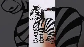 #shorts how to draw a baby Zebra #art