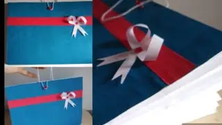 Wedding card craft.... Reuse wedding card into simple purse/hand bag