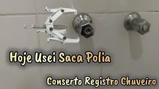 Conserto Registro Chuveiro Hoje Usei Saca Polia para Soltar o Volante 