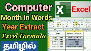 Excel Date Format Tips! Month (Words) + Year Extract Formula | Tamil Explain | Ms Excel Date Magic! 