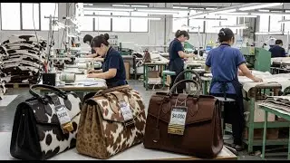 Inside the Cow Skin Bags Factory &ndash;How $4,000 Dollar  Cow Skin  Bags Luxury (Full Process)