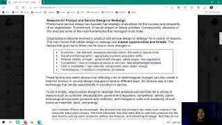 Product and Service Design || Operations Management