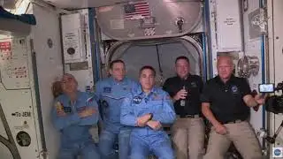 SpaceX Demo-2 Crew ISS Welcome Ceremony
