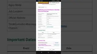 EMRS Document Verification Schedule 2024 Out For Various Post #thinkgovtjobs