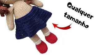 COMO FAZER UMA SAIA DE BONECA AMIGURUMI