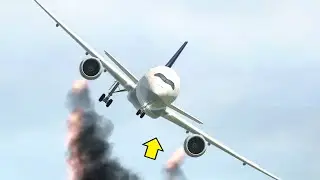 Airbus 'a350' Horrific Emergency Landing after ONE LandingGear Failure - X Plane 11