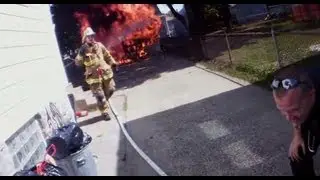 LFCO Truck 19 Working Detached Garage Fire
