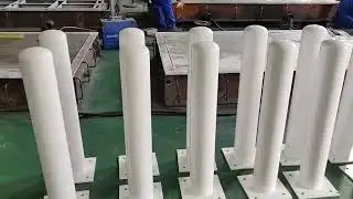 White Powder Coated/ Epoxy Painted Fixed Bollard