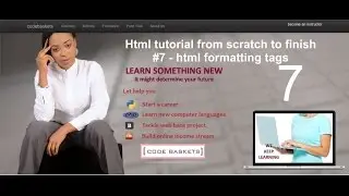 html tutorial#7- html formatting tag