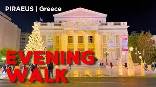 Evening Walk in Piraeus | From the Sea into the City (4K)