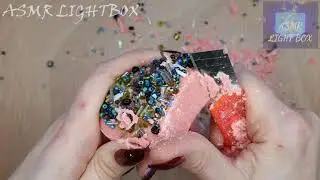 ASMR LIGHTBOX Relaxing Asmr Triggers from cutting sparkling dried red  on a wood table -NO Talking-