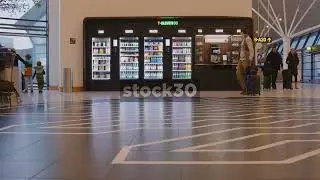Wide Shot Of 7 Eleven Go Vending Machine, Copenhagen Airport, Denmark 1