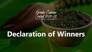 Kerala Cuisine Contest 2020-21 | Declaration of Winners | Kerala Tourism