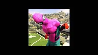 GTA V - Spiderman Crazy Ragdoll - Jumps Fails Compilation & Funny Moments Shorts #GTA5 #Spiderman 18