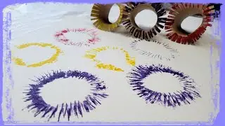 Easy Toilet Paper Roll Firework Craft | Paint Fireworks Art with Toilet Paper Rolls
