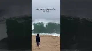 Bodysurfing heavy waves at the wedge! #surf #bodysurfing  #wedge #shorebreak