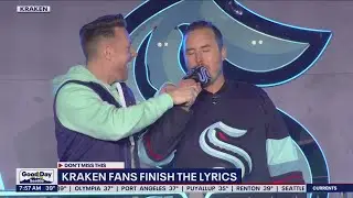 Kraken fan finishes the lyrics to a Miley Cyrus song and the fans lose it | FOX 13 Seattle