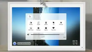 Digital Calendar + Photo Video Upload via App + Slideshow Playback & Settings