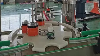 PVC glue filling capping labeling machine line from Shanghai Fillpack