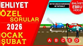 SINAVDA ÇIKAR/EHLİYET SINAVI OCAK ŞUBAT SORULARI/ EHLİYET SINAV SORULARI 2026 #animasyonlu #ehliyet