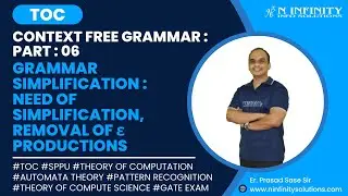 TOC | Session 37 | CFG : Grammar Simplification : Need of Simplification, Removal of ε Productions