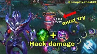 NEW META ZHASK GOLD LANE!!!  |HACK DAMAGE BUILD & EMBLEM| MUST TRY!