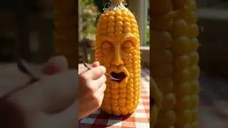 Calm Face in Corn | AI Vegetable Portrait