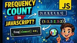 How do you find the frequency count of elements in an array in JavaScript? | Telugu