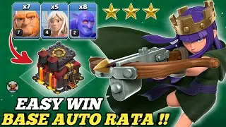 KUAT BANGET!! TINGGAL SPAM TENGAH RATA!! TH 10 QUEEN WALK GIANT BOWLER || Clash Of Clans