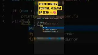 Python 💻❤ Program To Check Entered Number is Positive Or Negative 