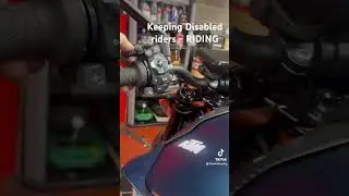 Keeping Disabled Riders, Riding! KTM adaption for hand operated gear changes #disabled #disability