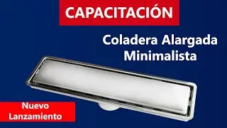 Coladera Alargada Minimalista con check o membrana anti olores  y anti insectos Fleximatic