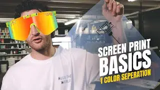 Screen Printing Art Tutorial | 1 color inkjet transparency film for t-shirt printing