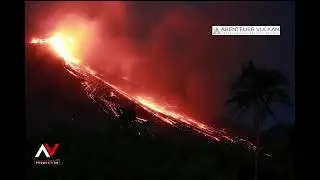 Time-lapses Karangetang Volcano during effusive eruption 2019 #volcanodiscovery #abenteuervulkan