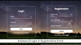 Animated Login & Registration Form Using HTML & CSS