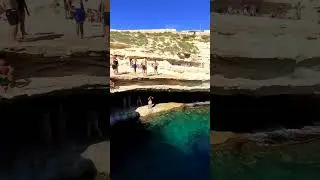 🇲🇹 Backflip at St Peter's Pool, #Malta #shorts