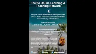 PacOnlineNet Webinar #7/2022 Sailing into uncharted waters
