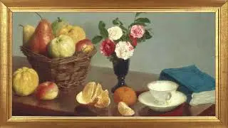 Still Life with Flowers and Fruit (1866) &ndash; Classic Oil Painting by Fantin-Latour | 4K | Gallery No 9