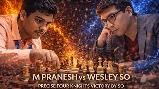 M Pranesh vs Wesley So ❗ Precise Four Knights Victory by So ❗ World Blitz Championship 2025‼️