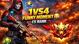 FUNNY 😂 1VS4 CHALLENGE IN CS RANKED 🤯✨  GRANDMASTER LOBBY  @AkashFFWallah #tondegamer #freefiremax