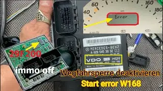 MERCEDES W168 ECU VDO MSM Wegfahrsperre deaktivieren P1570  