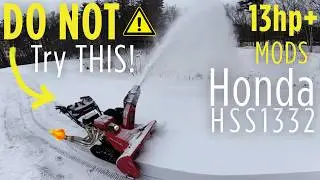 The Most DANGEROUS / FUN Snowblower MOD | Honda HSS1332 ATD Rubber Band TRICK (aka Zip Tie MOD)