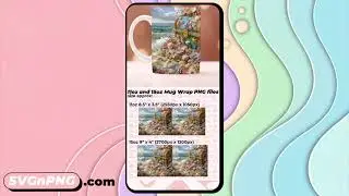 Beach Treasure Chest Scene for Mug Sublimation PNG file - Studio-Quality Digital Asset #svgnpng