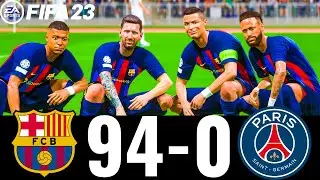 FIFA 23 - MESSI, RONALDO, MBAPPE, NEYMAR, ALL STARS | FC BARCELONA 94-0 PSG  | UCL FINAL |