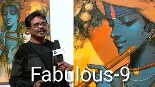Subrata Das | The Fabulous 9 Contemporary art exhibition at Jehangir art gallery | Krishna Paintings
