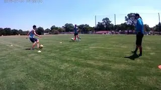 Soccer Shooting Drill: Eddie Johnson passing drill into a shot
