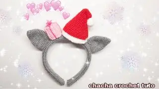 comment faire un serre-t&ecirc;te chat au crochet &agrave; l'occasion de No&euml;l