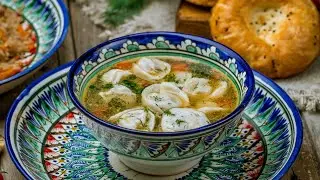 Суп с пельменями и овощами | Тесто для пельмени | Pelmeni | Soup | Dumplings